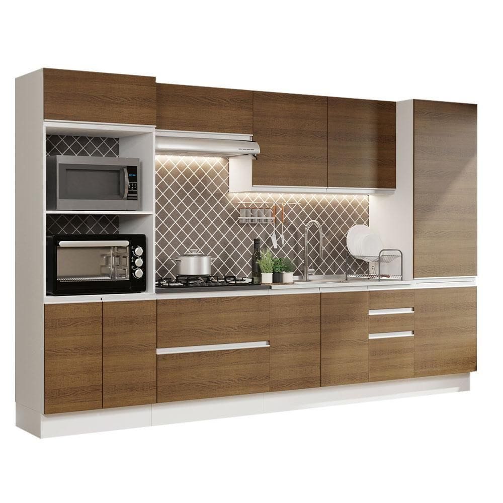 Cozinha Completa 100% Mdf Madesa Acordes Branco Rustic