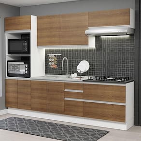 Cozinha Completa 100% Mdf Madesa Acordes Branco Rustic