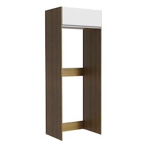 Porta Geladeira Glamy 1 Porta Basculante Rustic Branco