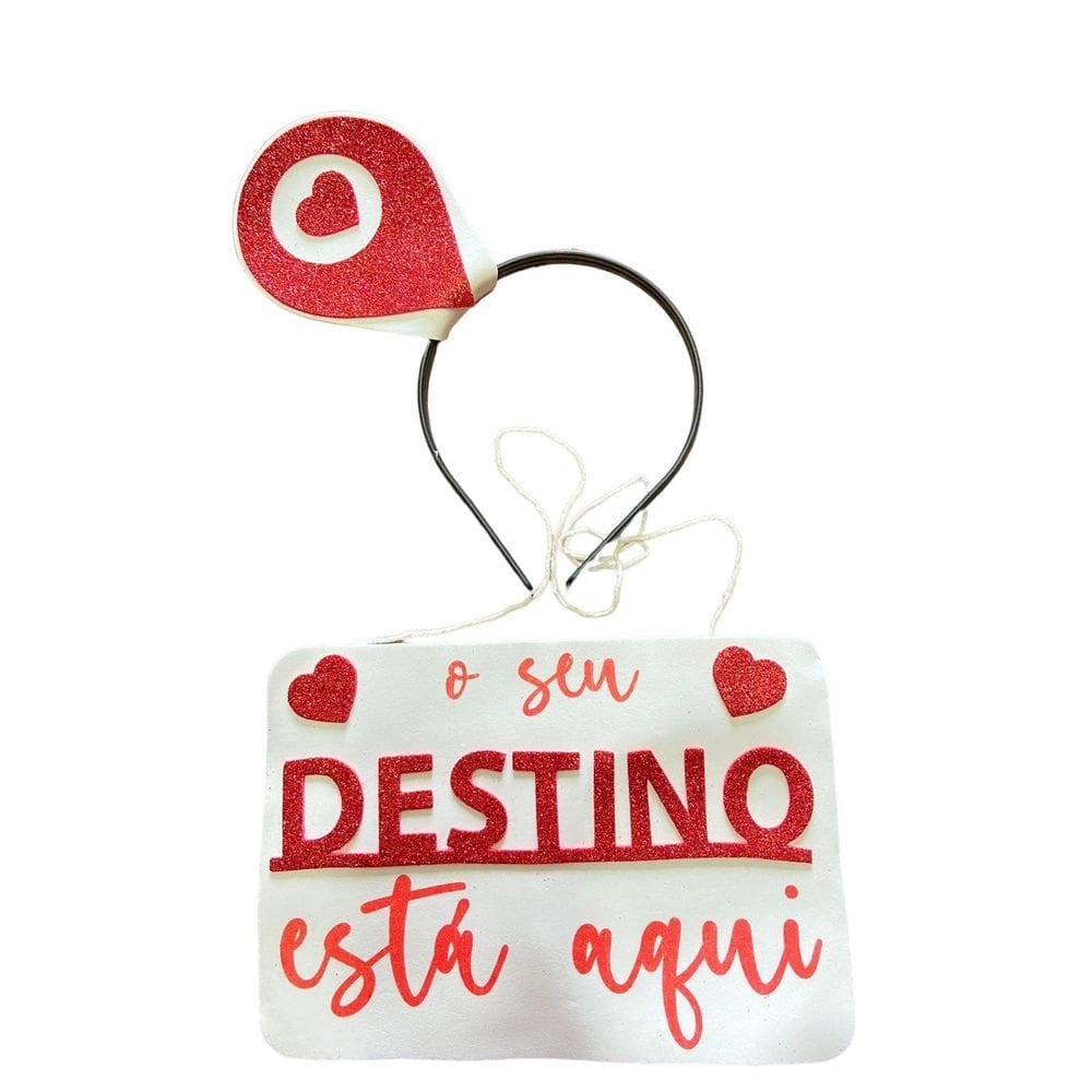 Plaquinha Para Look De Carnaval Frase Seu Destino Está Aqui