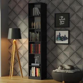 Estante Livreiro 6906 com 6 Nichos Preto