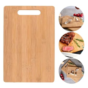 Tábua De Madeira Bambu Para Corte de Carne Legumes Churrasco e Cozinha 26x36