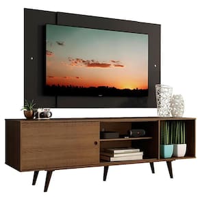 Rack Dubai com Pés e Painel até 58" Rustic/preto Madesa