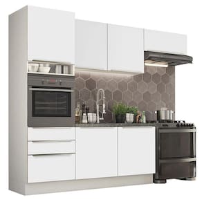 Cozinha Completa Lux Com Armário E Balcão 6 Portas 3 Gavetas