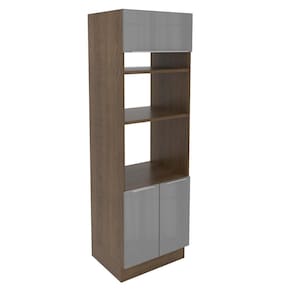 Torre Quente Madesa Lux 70 Cm 3 Portas Rustic/cinza