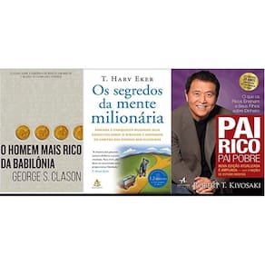 Livro Homem Mais Rico Babilônia + Segredos Mente  + Pai Rico