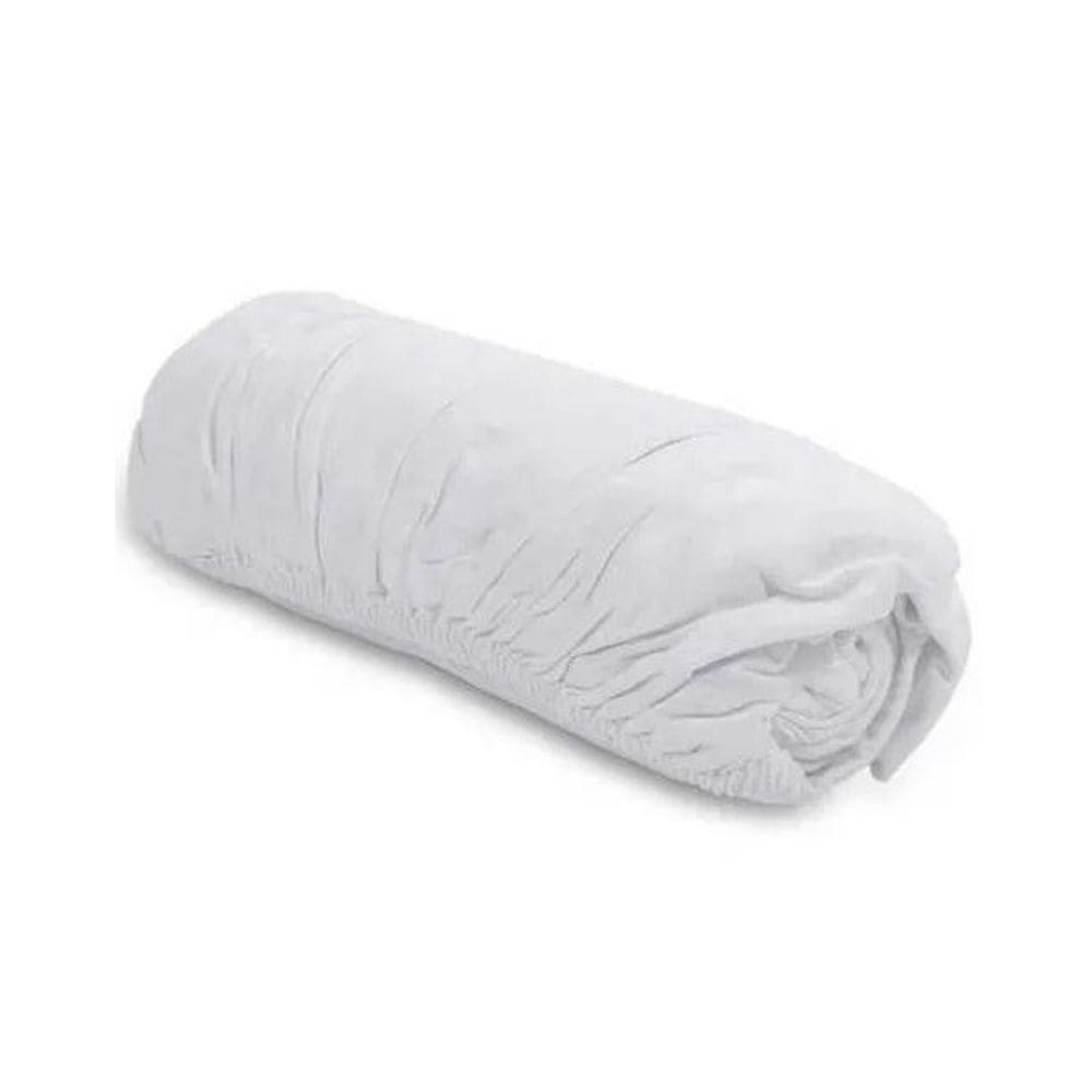Lençol Berço Avulso Com Elástico Algodão Em Malha Branco