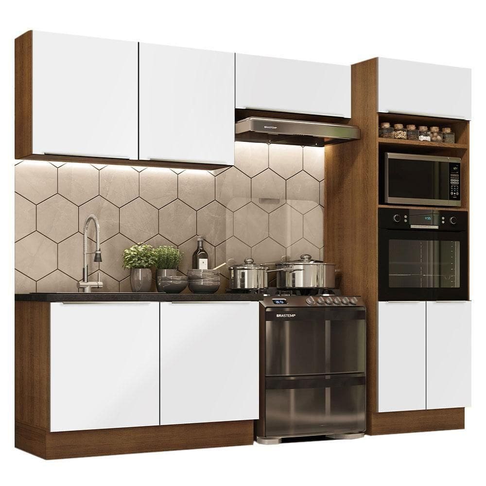 Cozinha Completa Madesa Lux 270001 Com Armário E Balcão