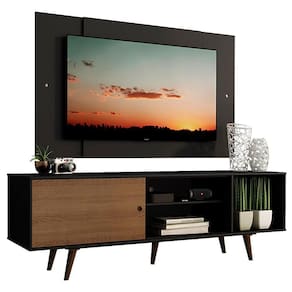 Rack Dubai com Pés e Painel até 58" Preto/rustic Madesa