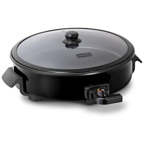 Frigideira Elétrica Dash Família Grande com Superfície Antiaderente de 35,56 cm e Livro de Receitas para Pizza, Hambúrgueres, Cookies,