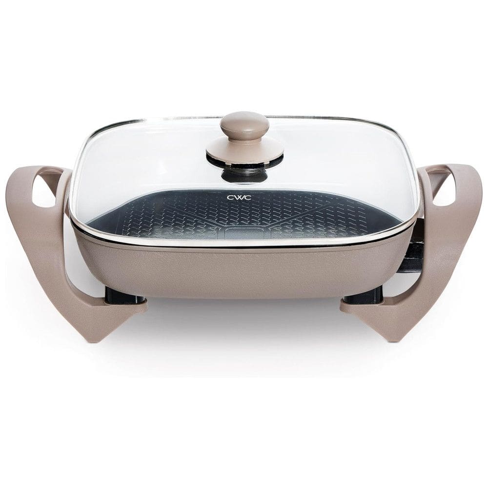 Frigideira Elétrica COOK WITH COLOR 30 cm x 30 cm com Revestimento Cerâmico Antiaderente Livre de Substâncias Químicas, 1400W, Tampa de