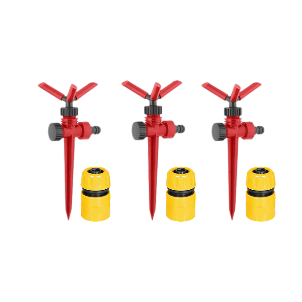 Kit 3 Irrigador giratório espiga NOVE54 + 3 engate rápido