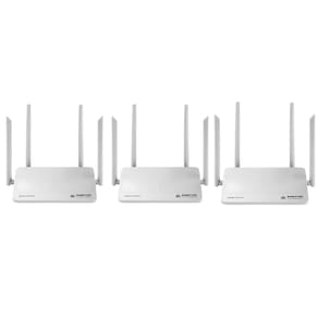 Kit 3 Roteadores Smart Mesh Giga Wi-Fi Positivo Dual Band 2.4/5GHz 3 Lan/1 Wan 192 Dispositivos 600 m² De Cobertura