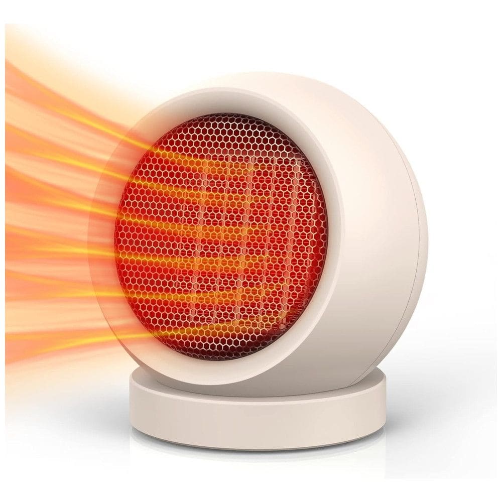 Aquecedor Portátil de Cerâmica Coolfor, Alta Saída de Calor, Silencioso e Seguro - Marrom Claro