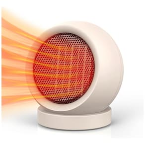 Aquecedor Portátil de Cerâmica Coolfor, Alta Saída de Calor, Silencioso e Seguro - Marrom Claro