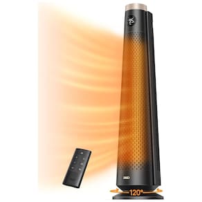 Aquecedor Elétrico Dreo Space Heater Indoor de 76,2 cm com Controle Remoto - Aquecimento Potente para Ambientes Amplos - Design Seguro e