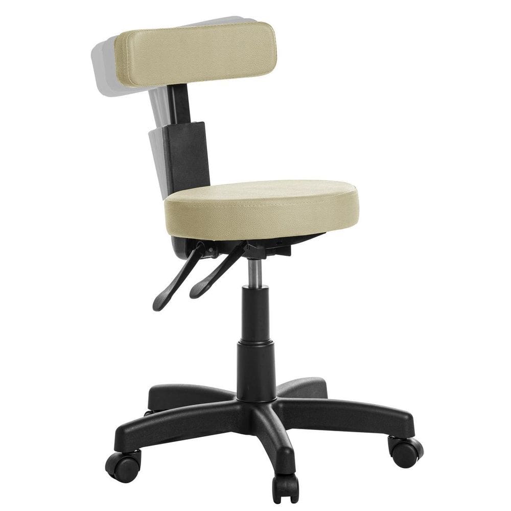 Cadeira Mocho Ergonômica Estética Clinica Rce Bege