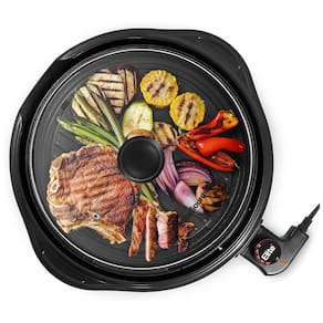 Churrasqueira Elétrica Elite Gourmet EMG1100  Indoor Grill - Preto, Rápido Aquecimento, Ideal para Refeições com Baixo Teor de Gordura