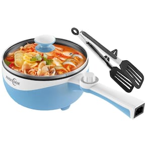 Panela Elétrica de 1,7L Audecook Hot Pot: Mini Portátil com Revestimento Antiaderente, Ajuste de Potência e Cozimento Rápido para Massas,