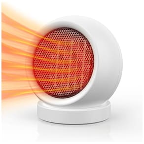 Aquecedor Portátil Coolfor 600W: Eficiente, Rápido e Seguro para Casa, Escritório e Quarto, Branco