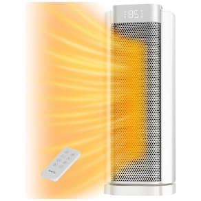 Aquecedor Doméstico de 1500W com Controle Remoto, Oscilação de 70° e Termostato AI - Silencioso, Portátil e Seguro,AEOCKY