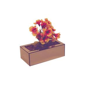 Vaso Espelho Bronze Planta Vidro Luxo