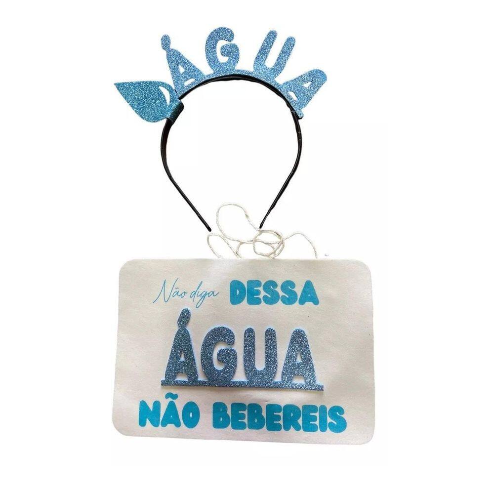 Plaquinha Para Look De Carnaval Dessa Água Não Beberei