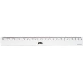 Régua Mole Cristal Flexível 30Cm.