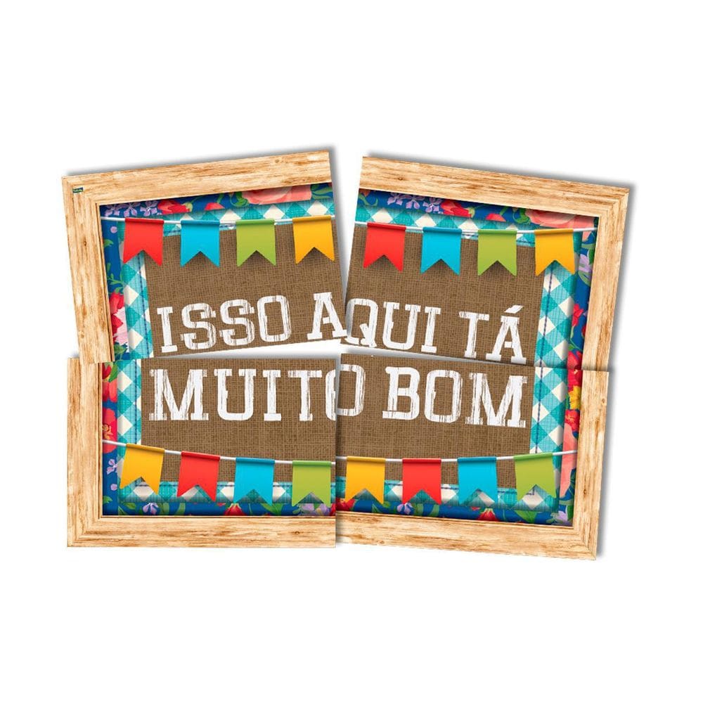Painel De Festa Junina 1,28M X 90Cm Decoração Arraiá Caipira