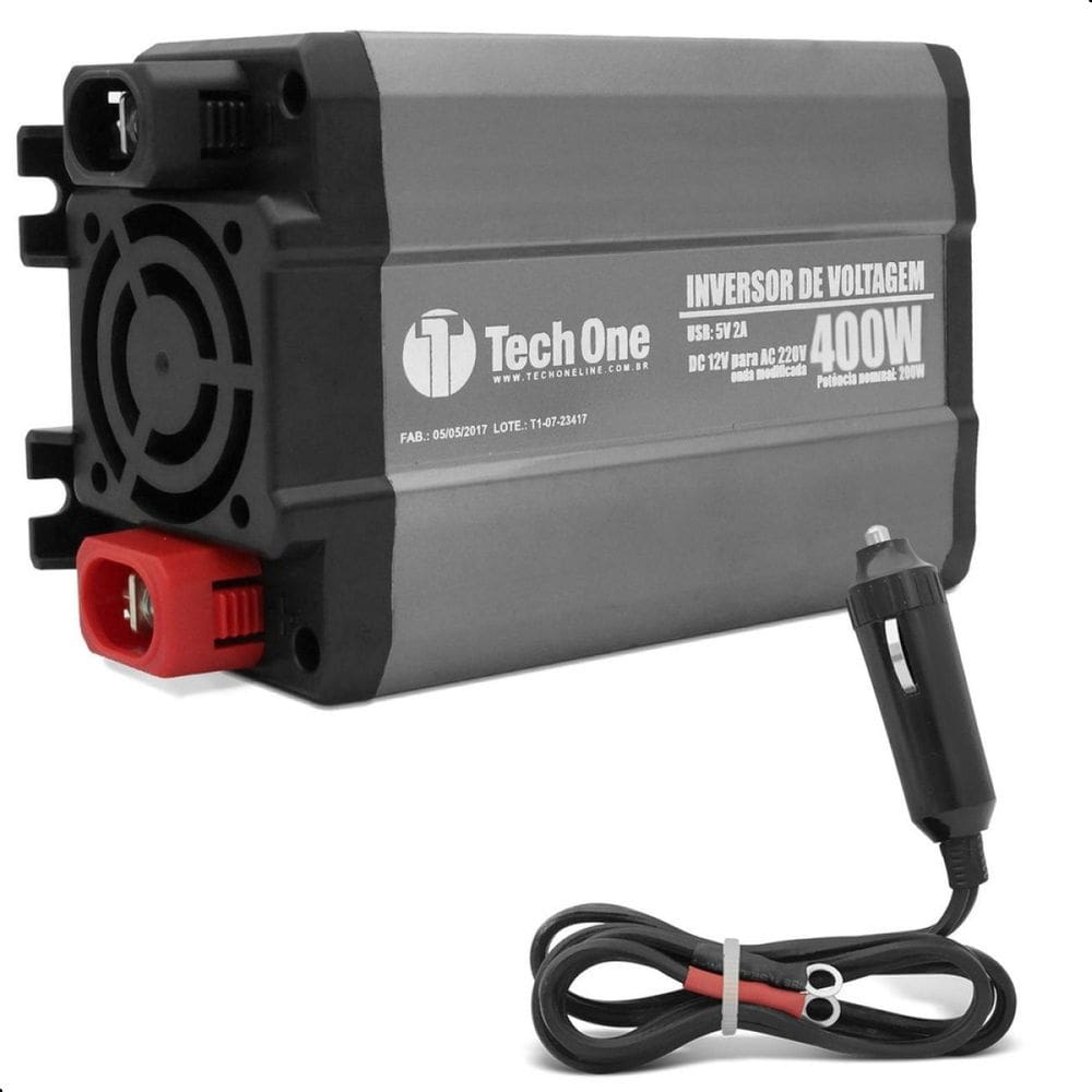 Inversor De Tensão 400W 12v P/ 110V/220V Conversor de energia Entrada Usb Tech One
