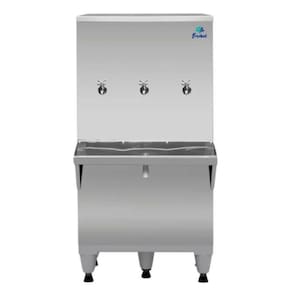 Bebedouro Industrial Coluna 100 Litros Ra10 Frisbel Bebedouro Inox 220V