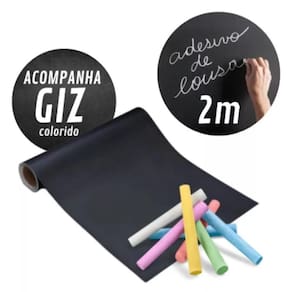 Adesivo Quadro Negro Lousa Papel De Parede Contact 2M X 45 Cm Lavavel Para Desenho Arte Escola
