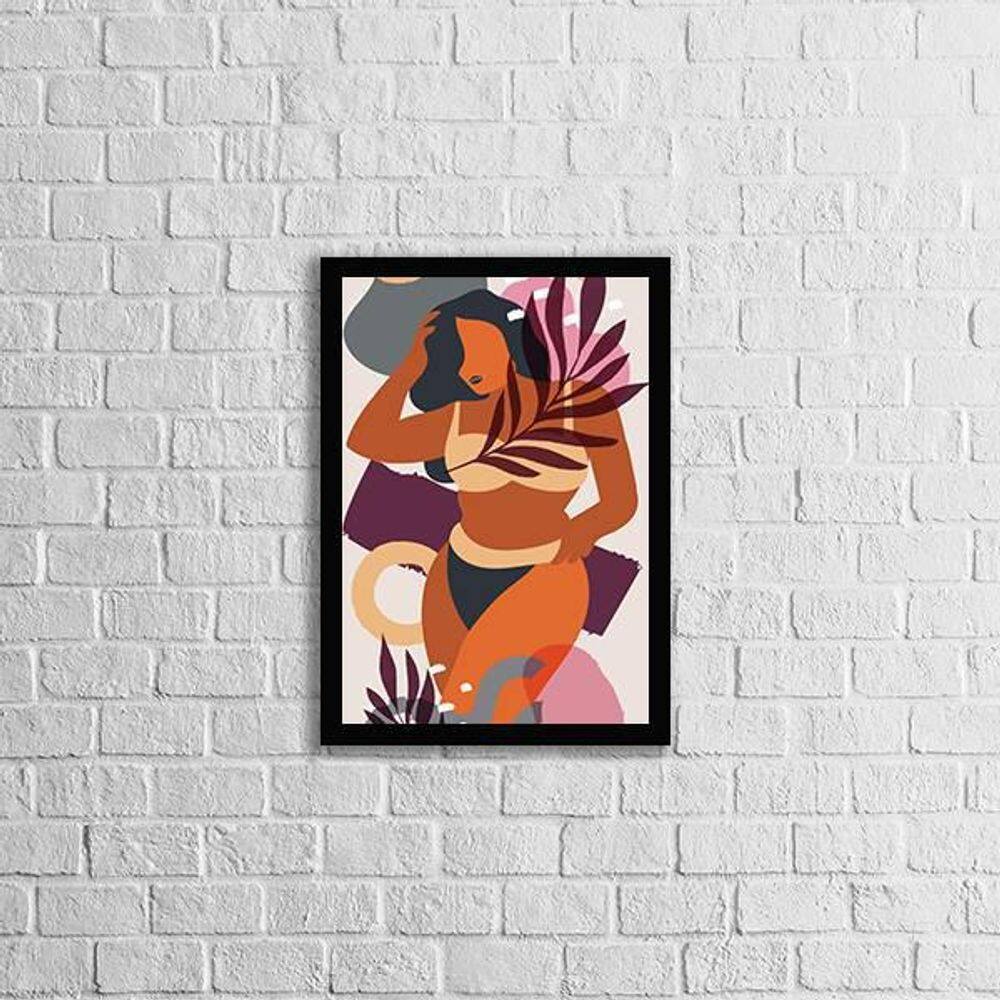 Quadro Abstrato Figurativo Mulher Forma I 24X18Cm
