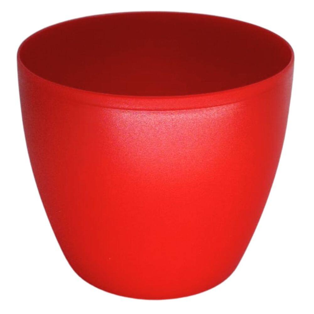 Vaso Cachepot Redondo Oxford (11x10) Cor Vermelho OKLA