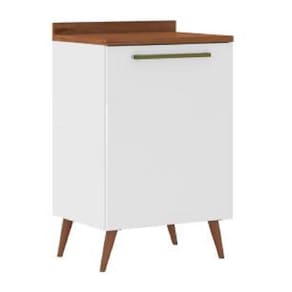 Balcão De Cozinha 1 Porta Com Tampo Branco
