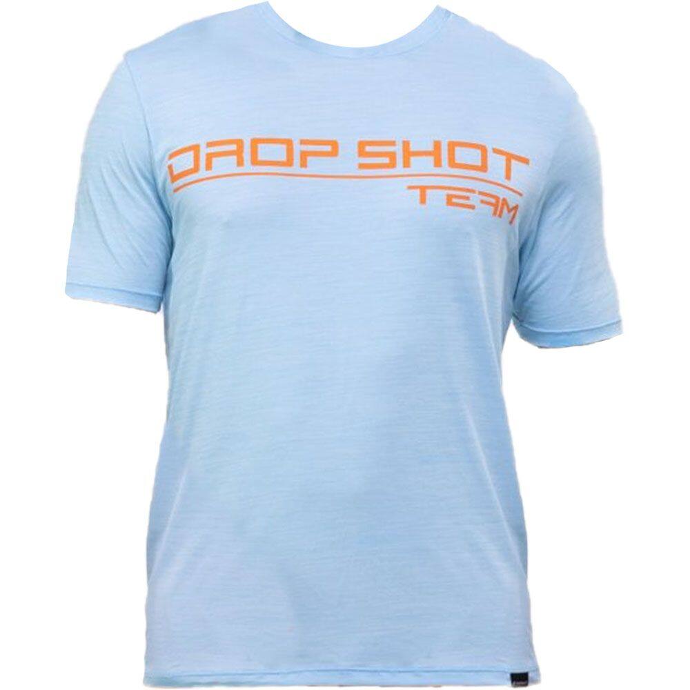 Camiseta Drop Shot Team 3.0 Azul Claro e Laranja Masculina