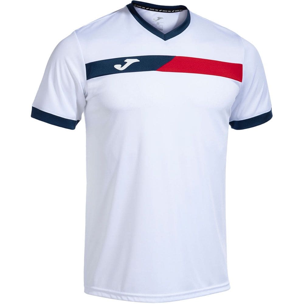Camiseta Joma Court Branca e Marinho Masculina