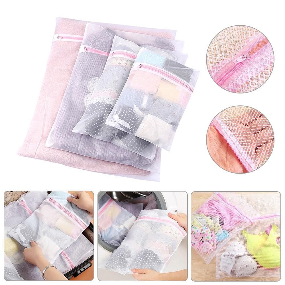 Kit 3 Sacos Para Lavar Roupas Pequeno Médio Grande Pratico