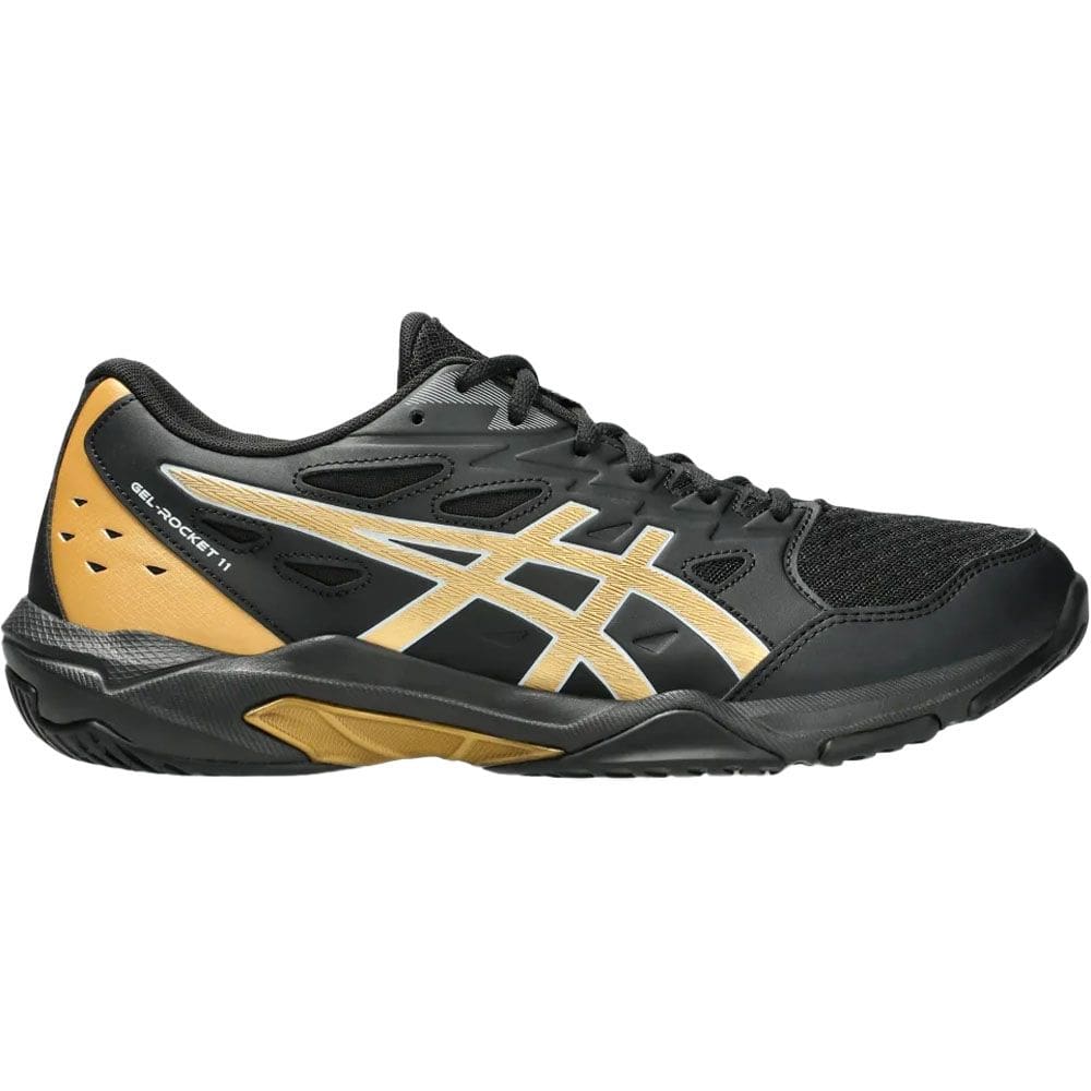 Tênis Asics Gel Rocket 11 Preto e Dourado Masculino