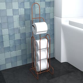 Porta Papel Higiênico de Chão Isabela Cobre