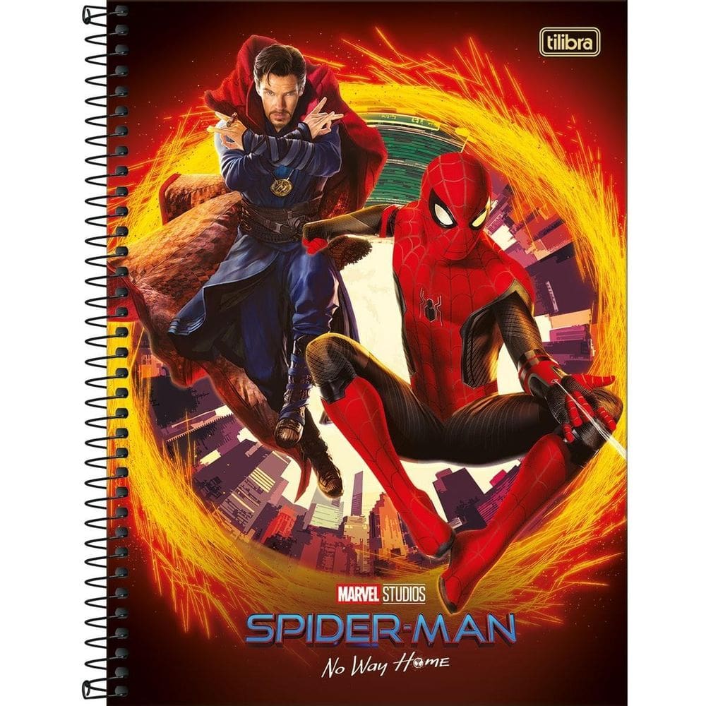 Caderno Espiral Spiderman Home Capa Dura 1 Matéria 80 Folhas