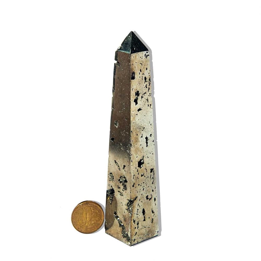 Obelisco Pirita Peruana Lapidado Média 177g 11 a 13cm Tipo B