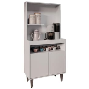Armário De Cozinha 2 Portas Cantinho Do Café 70cm Bella M24 Branco - Mpozenato