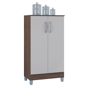 Armário Multiuso 60cm 2 Portas Tami P11 Chocolate-off White - Mpozenato