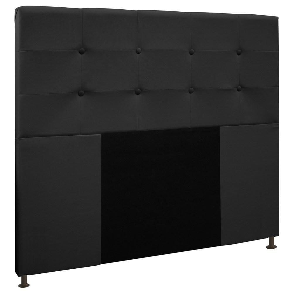 Cabeceira Cama Casal King 193cm Safira Suede I02 Preto - Mpozenato