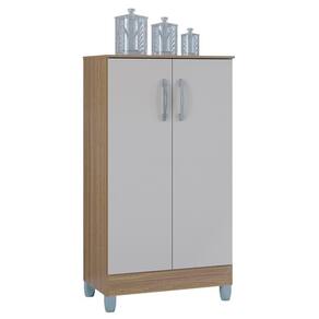 Armário Multiuso 60cm 2 Portas Tami P11 Castanho-off White - Mpozenato