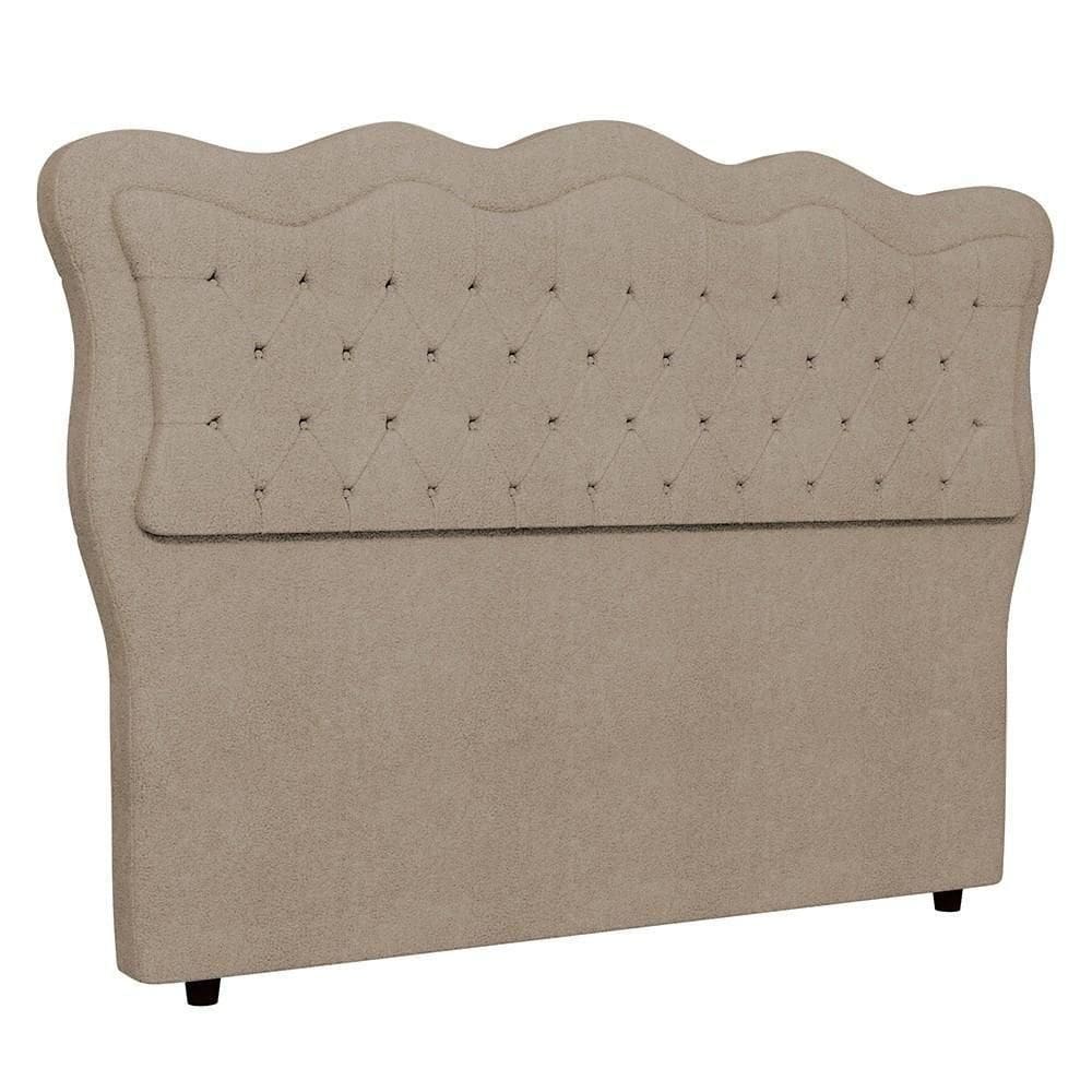 Cabeceira Casal Queen Cama 160cm Oregon I02 Bouclê Capuccino - Mpozenato