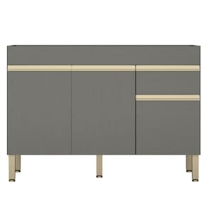 Balcão Gabinete Para Pia Sem Tampo 120cm Lina K02 Gris - Mpozenato