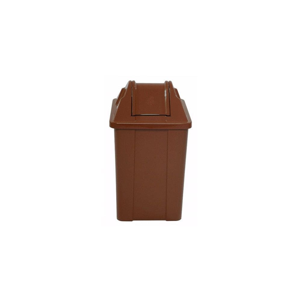 Cesto Quadrado 60 Litros com Tampa Vai-Vem Marrom
