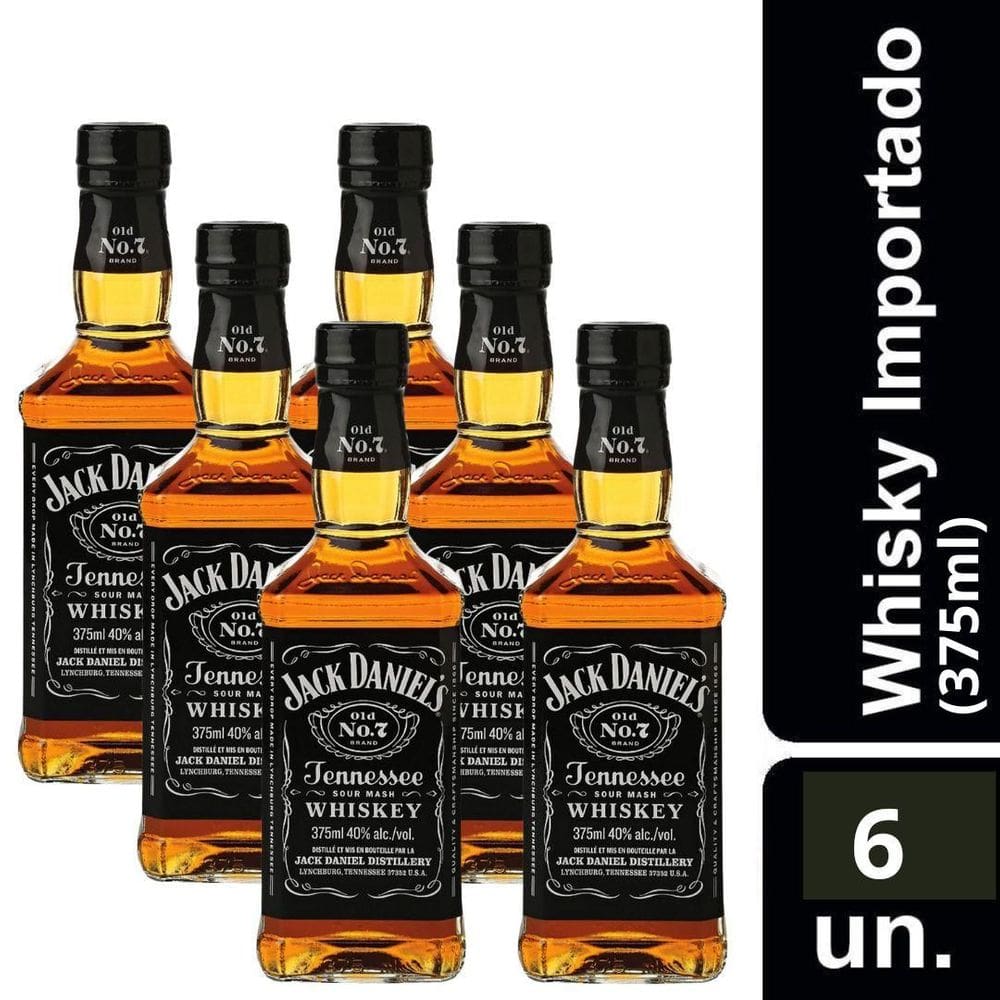 Kit 6 Whisky Jack Daniel`s Tennessee 375ml